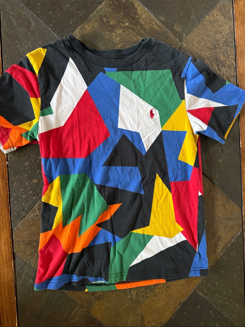 Polo by Ralph Lauren Multicolor Geometric Print Kids Tee